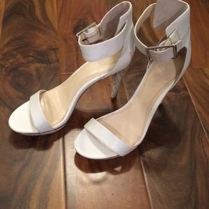 White Calvin Klein heels